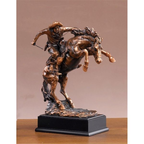 Marian Imports Marian Imports F54080 Pony Express Bronze Plated Resin Sculpture 54080